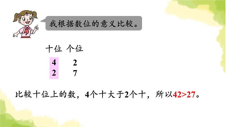 青岛版小学一年级数学下册三丰收了100以内数的认识信息窗2第1课时数的大小比较1作业课件第6页