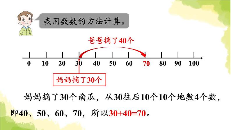 青岛版小学一年级数学下册三丰收了100以内数的认识信息窗3整十数加整十数一位数及相应的减法作业课件06