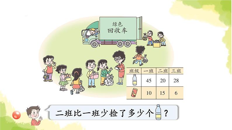 青岛版小学一年级数学下册五绿色行动100以内的加减法一信息窗3第3课时两位数减整十数的口算方法作业课件第4页