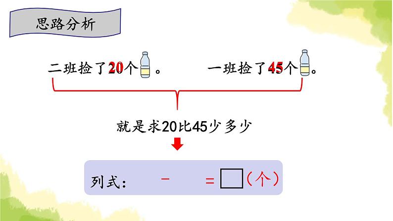 青岛版小学一年级数学下册五绿色行动100以内的加减法一信息窗3第3课时两位数减整十数的口算方法作业课件第5页