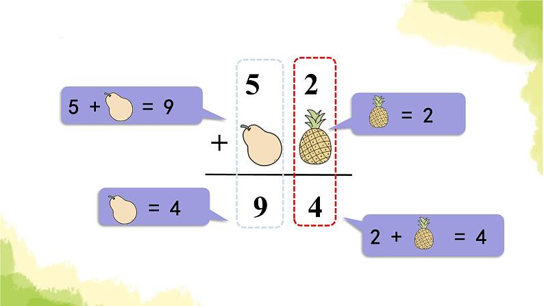 青岛版小学一年级数学下册七大海边100以内的加减法二回顾整理作业课件第8页