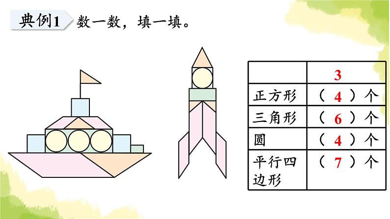 青岛版小学一年级数学下册十儿童乐园总复习领域二图形与几何作业课件07