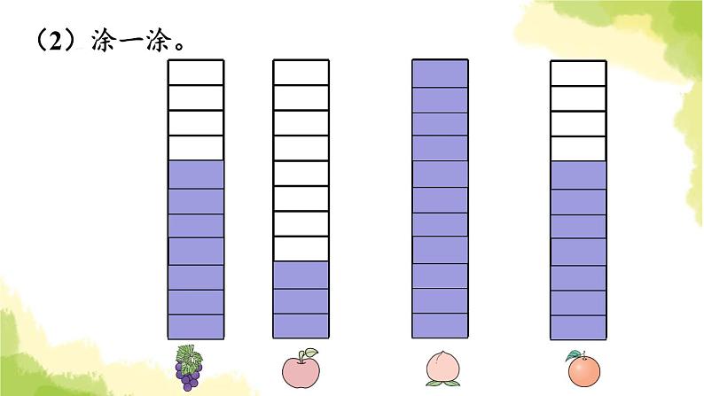 青岛版小学一年级数学下册十儿童乐园总复习领域三统计与概率作业课件第7页