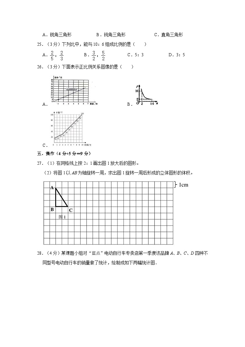 2022-2023学年湖北省武汉市青山区红钢城小学小升初数学试卷（含答案解析）03