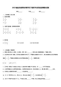 2023届山东省青岛市数学五下期末学业质量监测模拟试题含解析