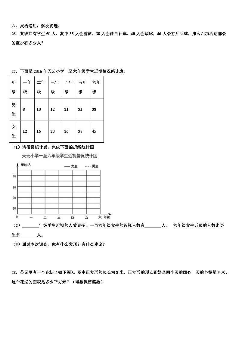 2023届广西梧州市藤县数学五年级第二学期期末教学质量检测试题含解析第3页