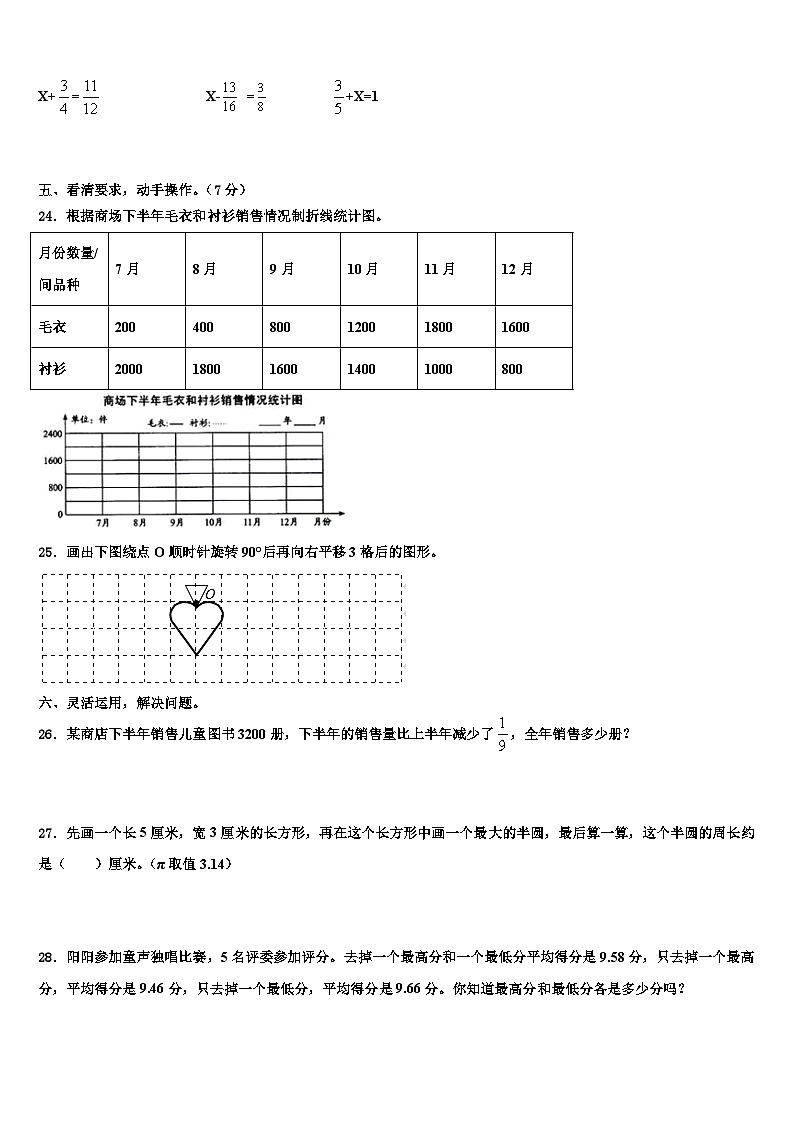 2023届江苏省南京市数学五年级第二学期期末检测模拟试题含解析03
