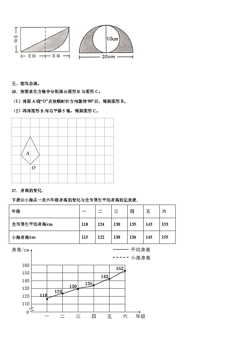 2023届河北省沧州市孟村县五年级数学第二学期期末教学质量检测试题含解析03