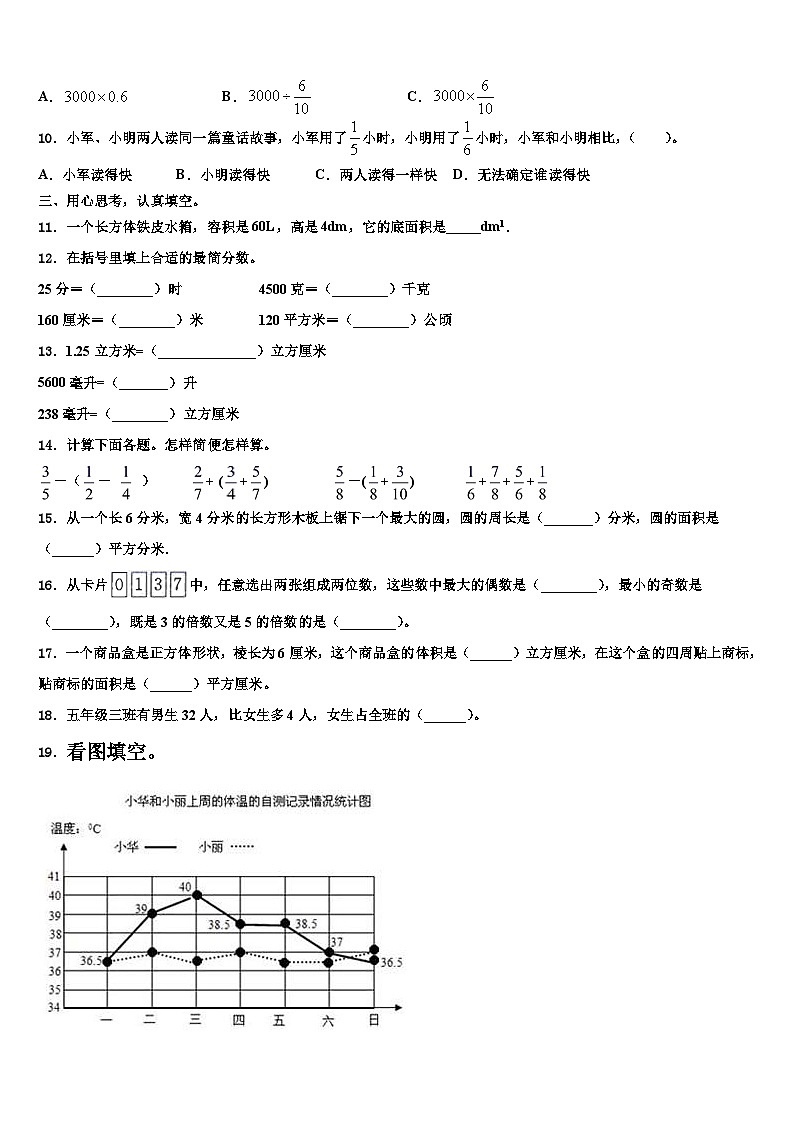 2023届河南省洛阳市汝阳县瑞云小学数学五下期末经典模拟试题含解析第2页