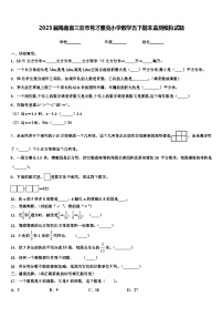 2023届海南省三亚市育才雅亮小学数学五下期末监测模拟试题含解析