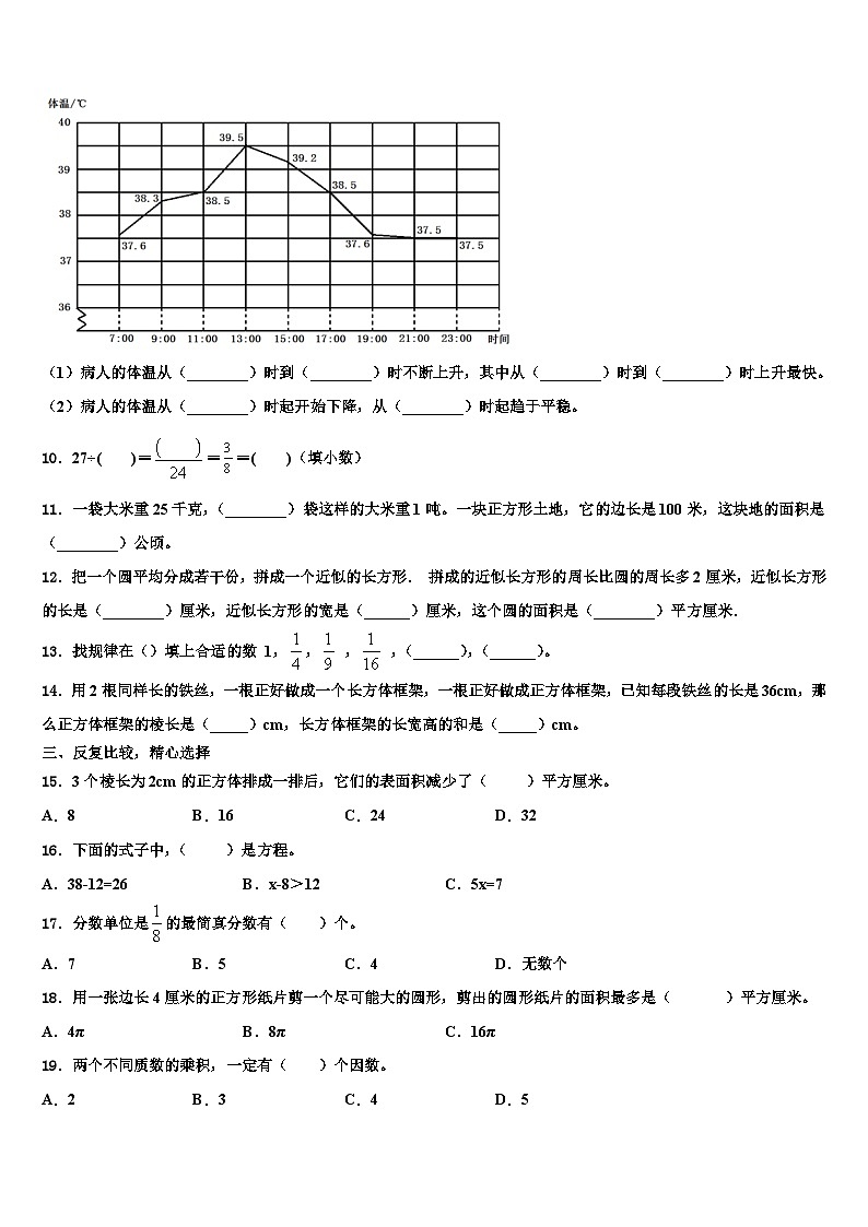 2023届海西蒙古族藏族自治州都兰县数学五下期末质量检测模拟试题含解析第2页