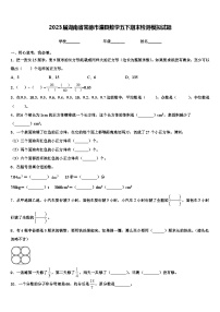 2023届湖南省常德市澧县数学五下期末检测模拟试题含解析