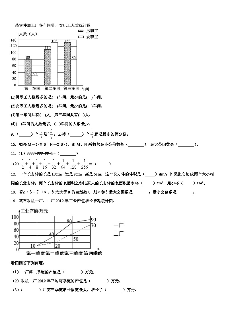 2023届甘肃省陇南市徽县数学五下期末联考模拟试题含解析第2页