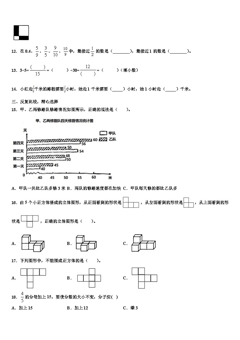 2023届炉霍县数学五下期末预测试题含解析第2页