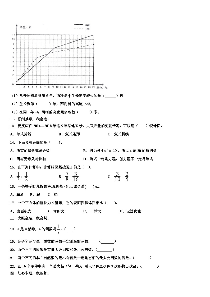 2023届贵州省贵阳市南明区数学五年级第二学期期末监测模拟试题含解析第2页