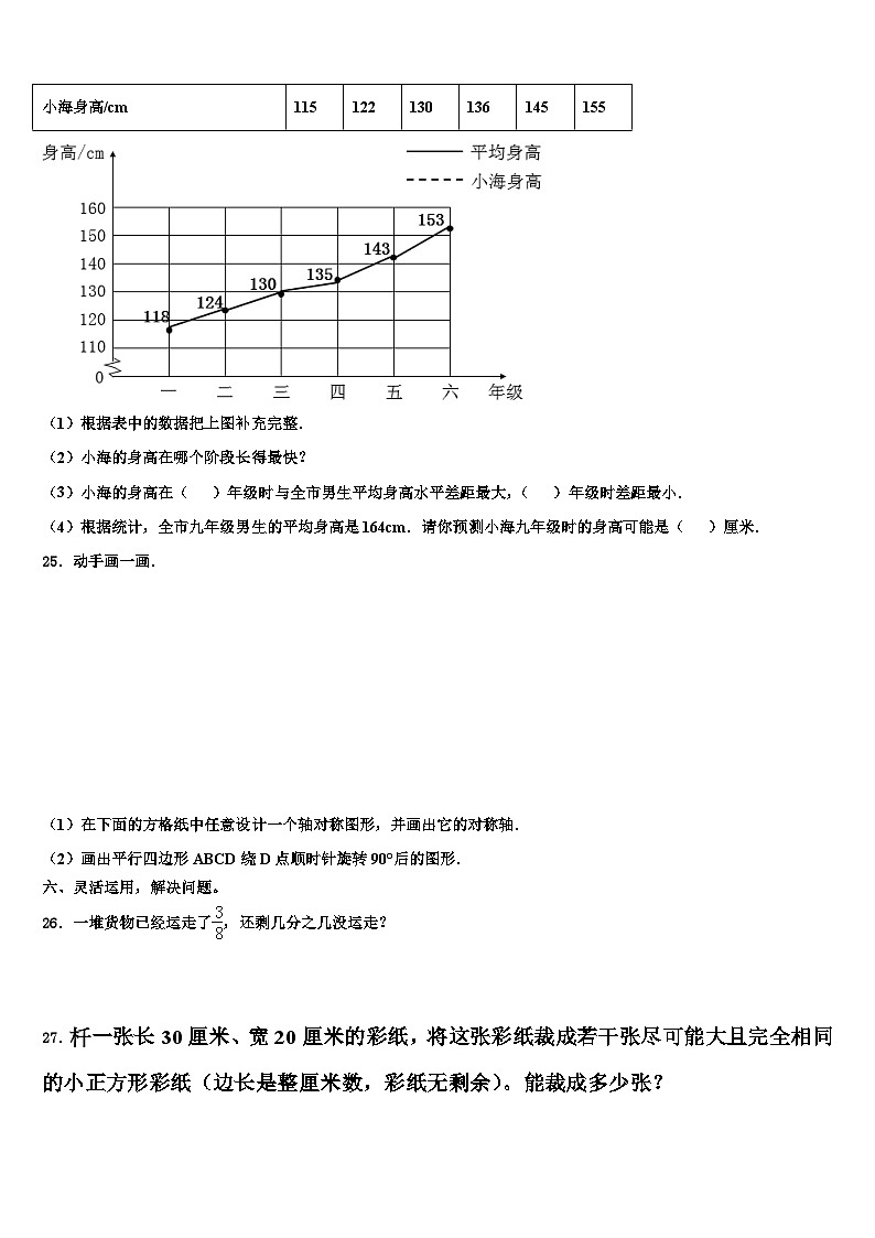 2023届西藏山南地区洛扎县数学五年级第二学期期末教学质量检测模拟试题含解析第3页