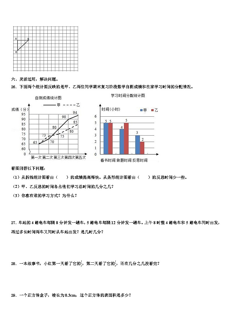2023届铜仁地区德江县五年级数学第二学期期末统考模拟试题含解析03