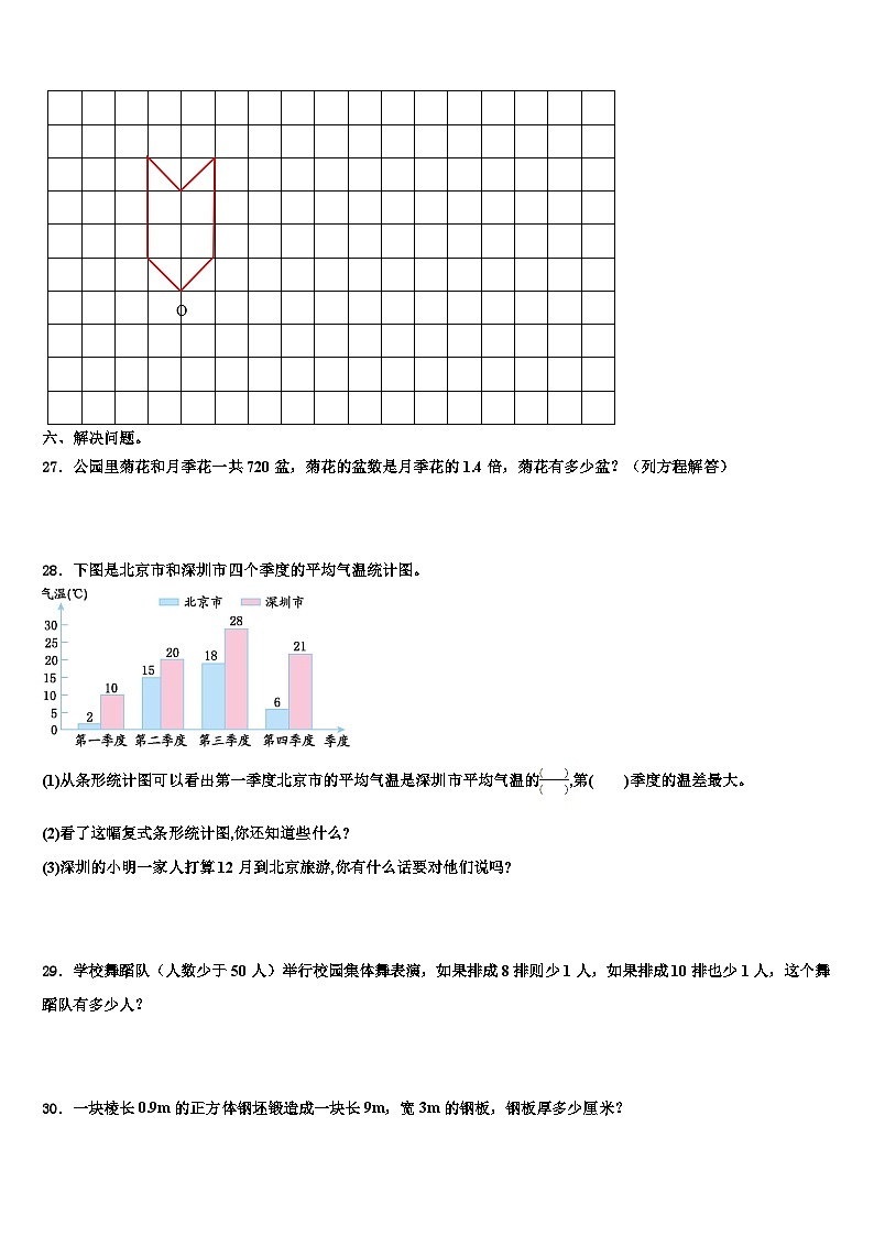 2023年吉林省四平市铁东区数学五下期末检测模拟试题含解析第3页