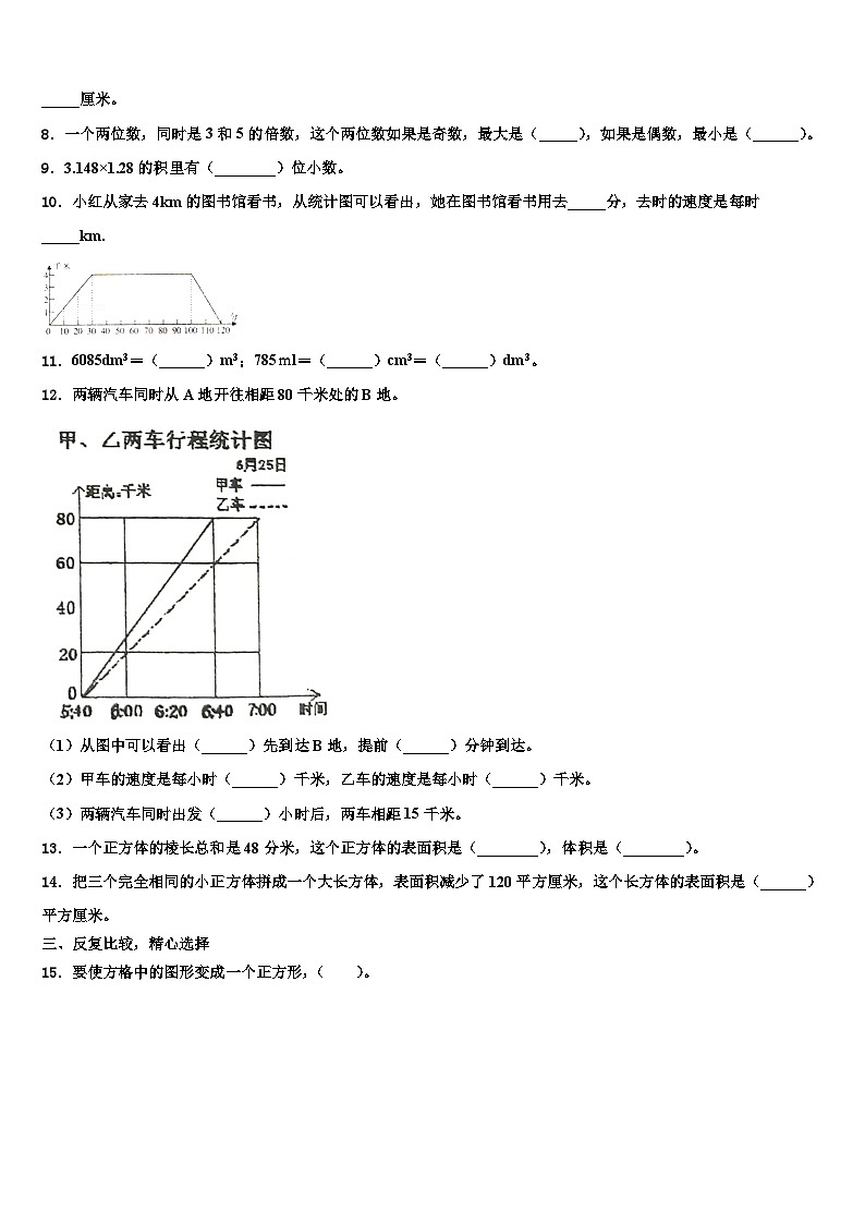 2023年吉林省松原市前郭尔罗斯蒙古族自治县数学五年级第二学期期末达标检测模拟试题含解析02