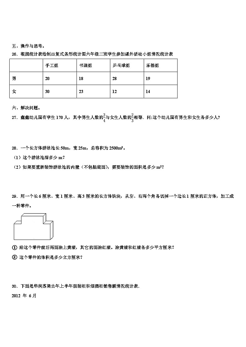 2023年安康市白河县数学五年级第二学期期末预测试题含解析第3页