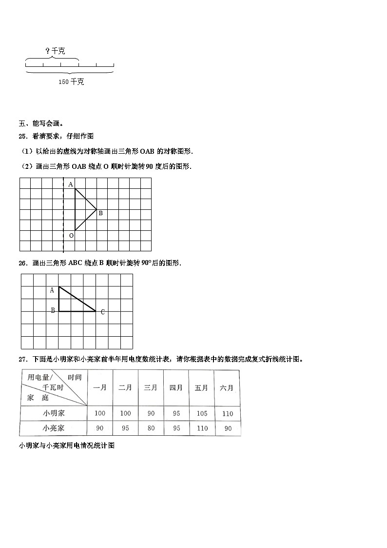 2023年宁波市海曙区数学五下期末质量检测模拟试题含解析03