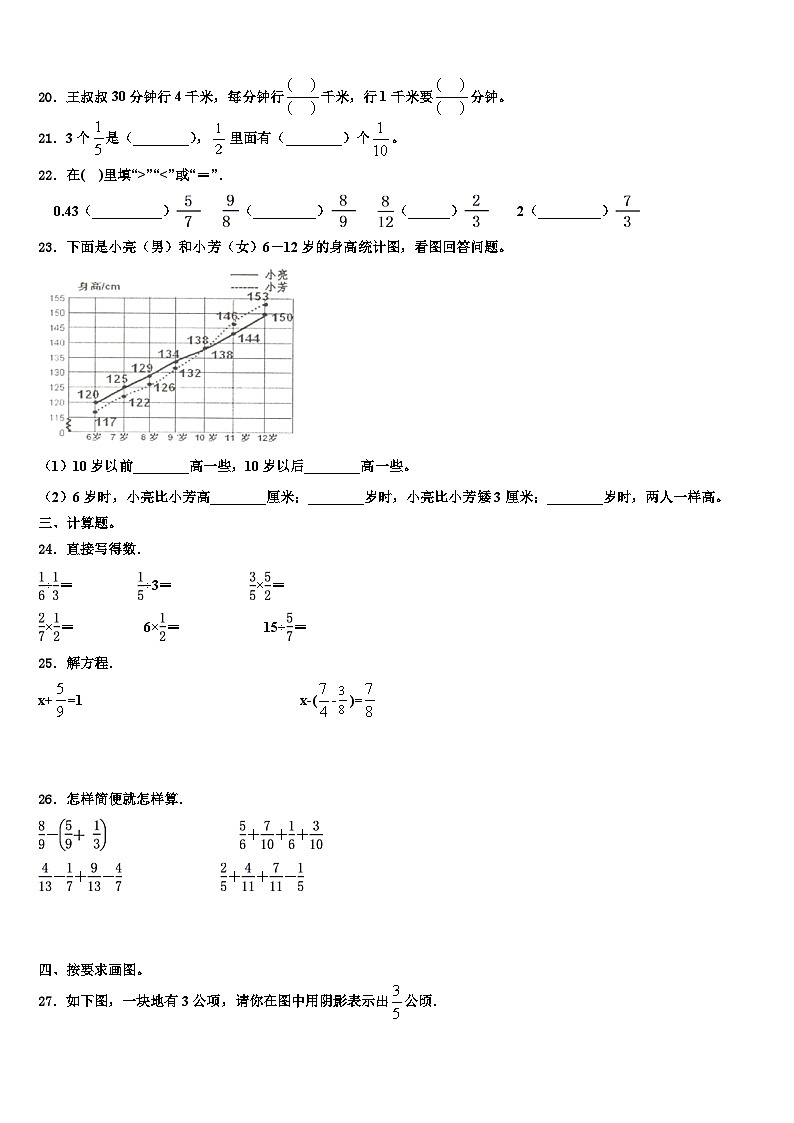 2023年安徽省滁州外国语学校附属苏滁实验学校数学五下期末学业质量监测模拟试题含解析03