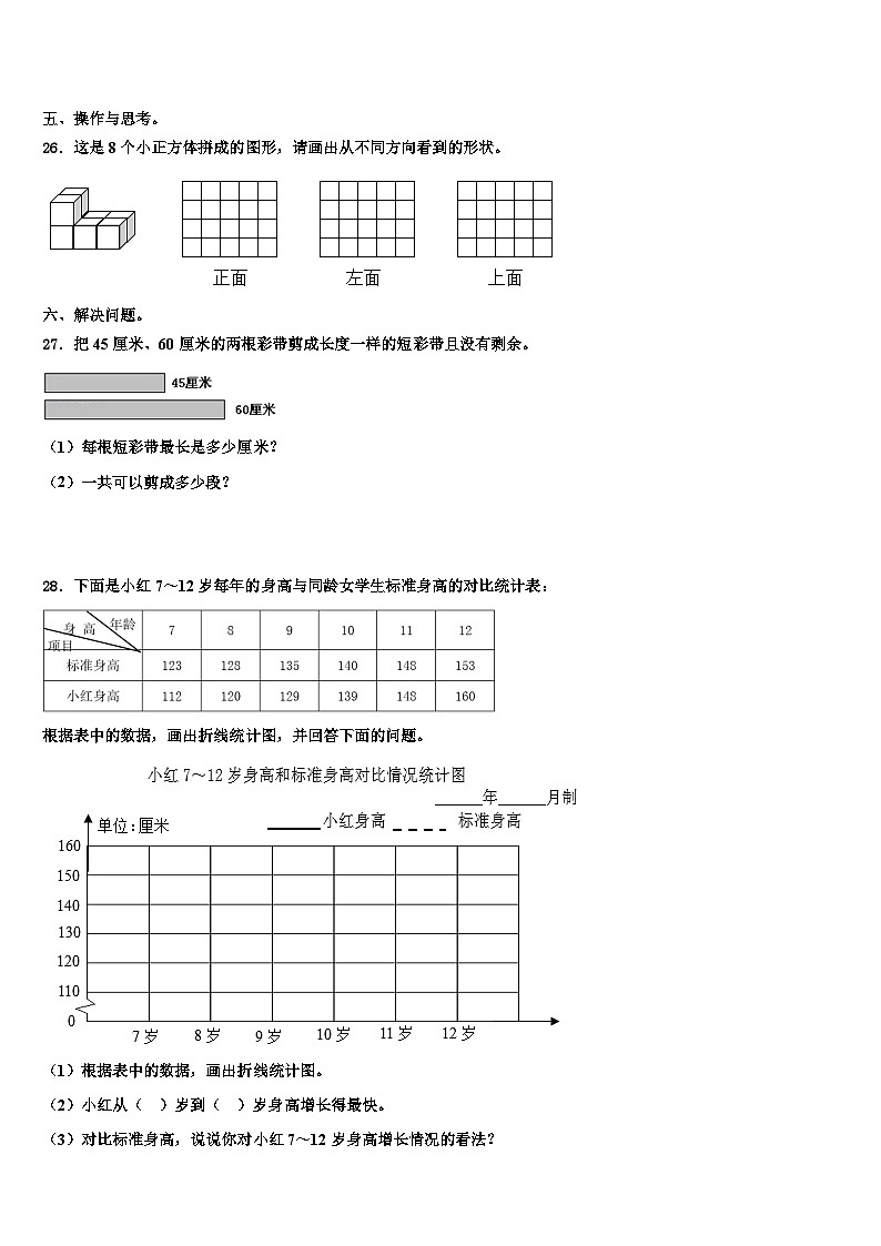 2023年山东省济南市槐荫区数学五下期末复习检测试题含解析第3页