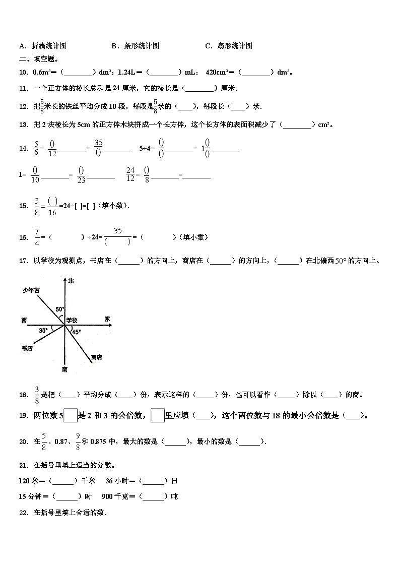 2023年常熟市五年级数学第二学期期末达标检测模拟试题含解析02