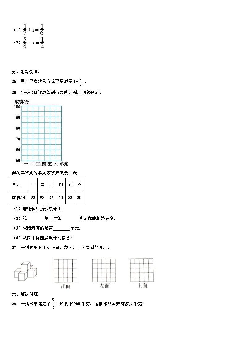 2023年广东省深圳市耀华实验学校数学五年级第二学期期末联考试题含解析第3页