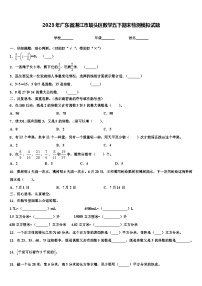 2023年广东省湛江市坡头区数学五下期末检测模拟试题含解析