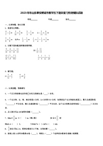 2023年年山东泰安肥城市数学五下期末复习检测模拟试题含解析