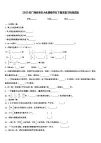 2023年广西河池市大化县数学五下期末复习检测试题含解析