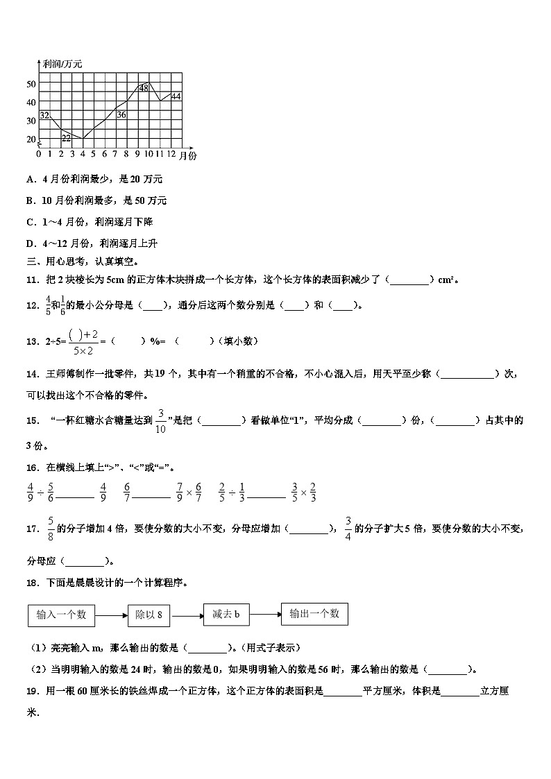 2023年江苏省苏州市吴江市五年级数学第二学期期末联考模拟试题含解析第2页