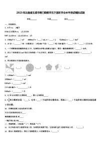 2023年云南省玉溪市易门县数学五下期末学业水平测试模拟试题含解析