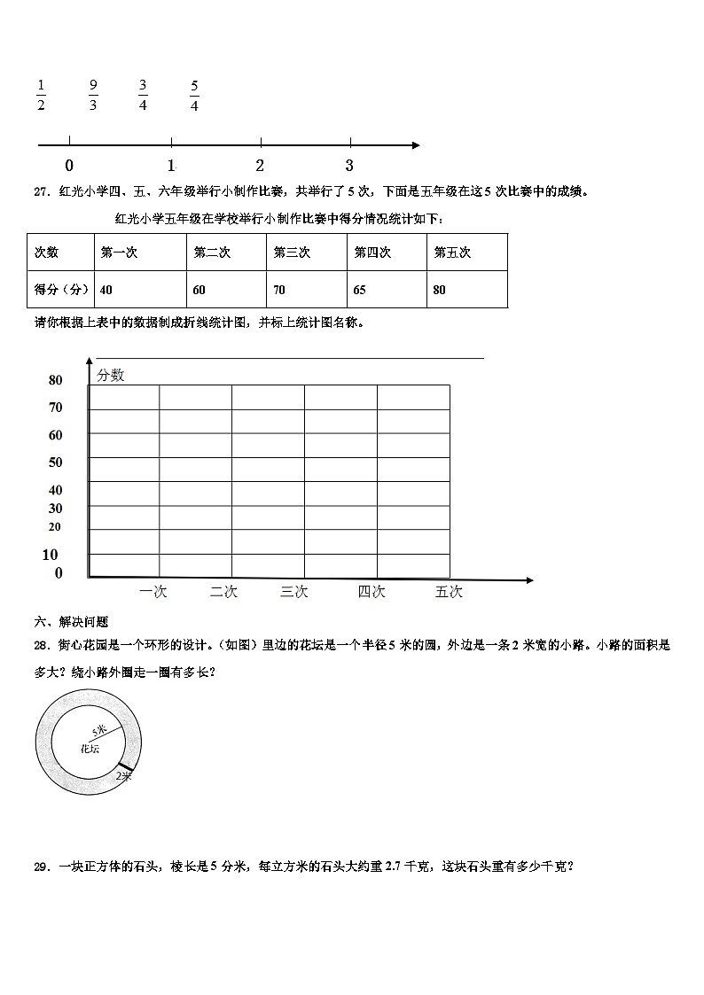 2023年湖北省十堰市茅箭区文锦小学数学五下期末教学质量检测模拟试题含解析03