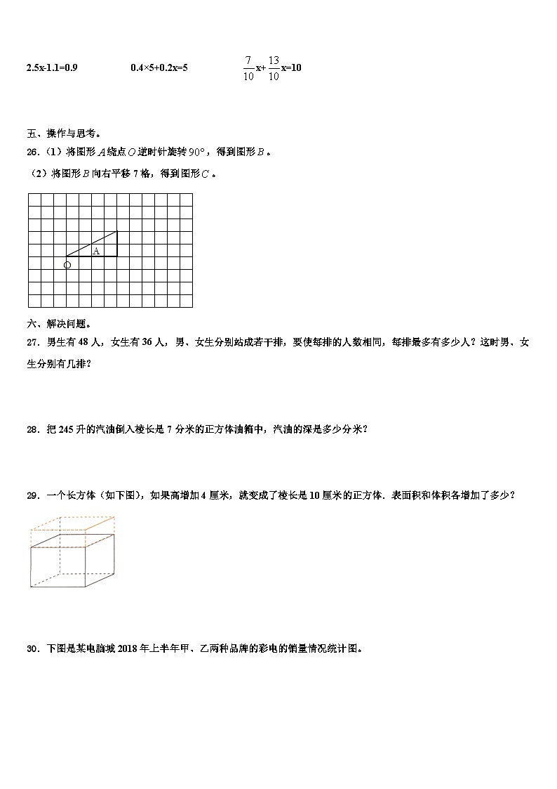 2023年浦城县数学五下期末达标检测模拟试题含解析第3页