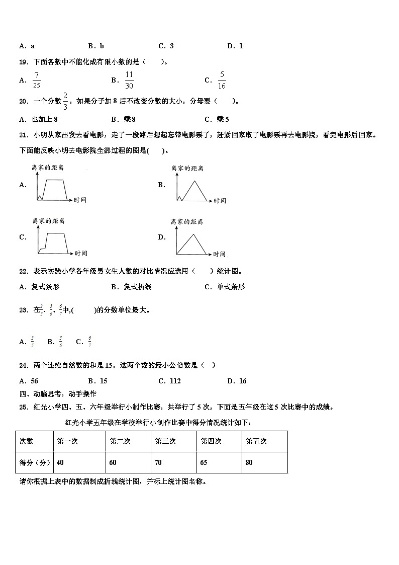 2023年锦州市凌河区数学五年级第二学期期末检测试题含解析第3页