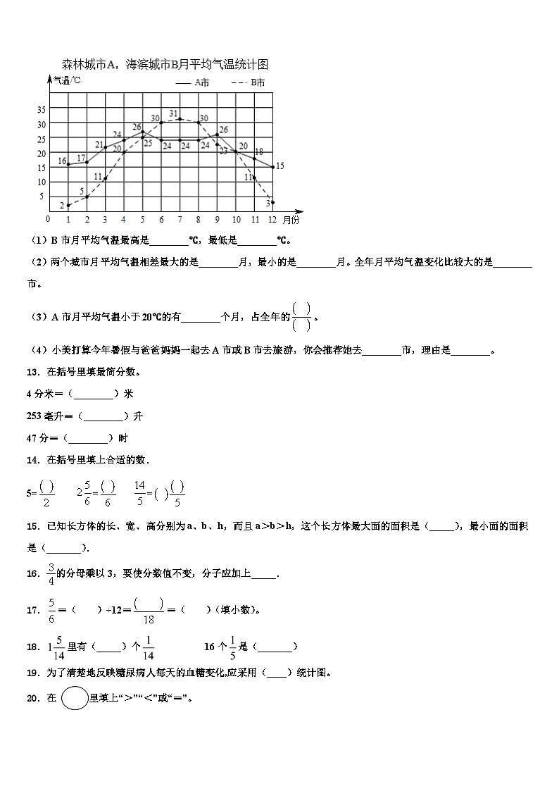 2023年酒泉市肃州区数学五下期末教学质量检测模拟试题含解析第2页