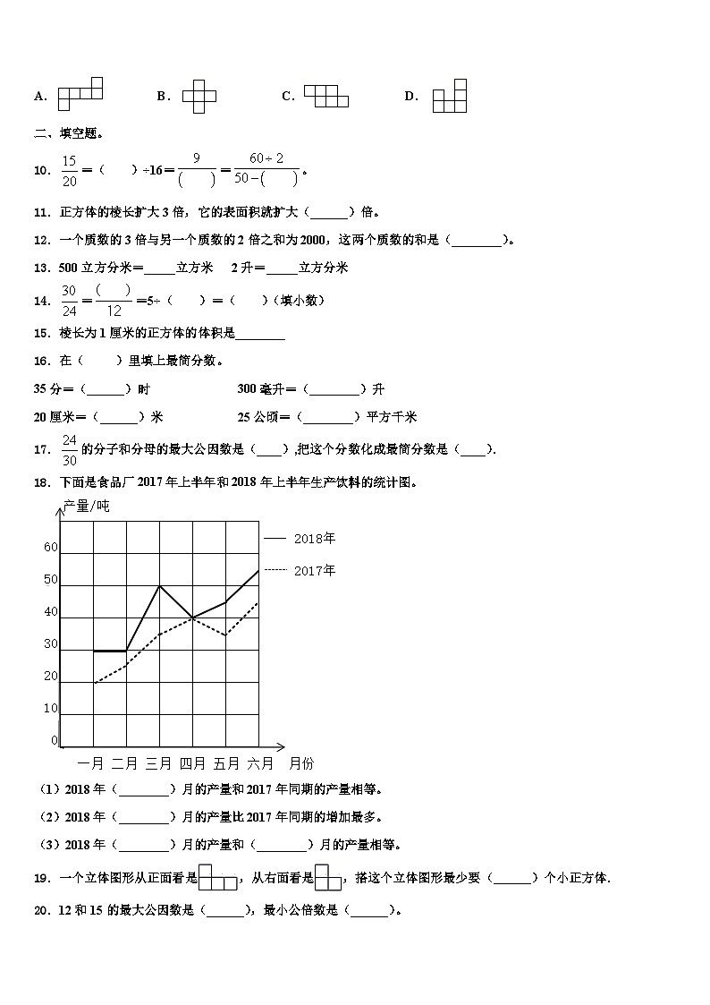2023年重庆市江北区数学五下期末经典试题含解析第2页
