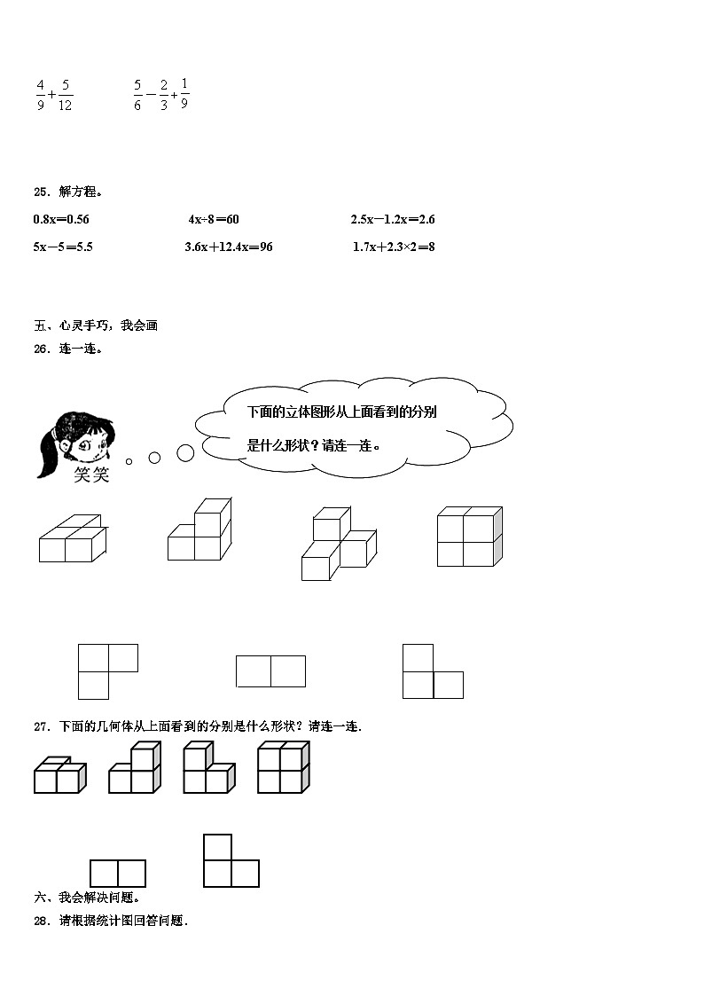 2023年黑龙江省虎林市小学数学五下期末综合测试模拟试题含解析第3页