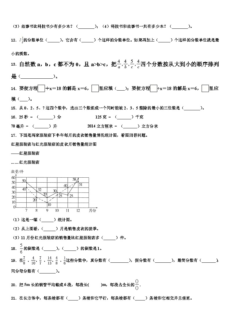 2023年黑龙江省齐齐哈尔市泰来县五年级数学第二学期期末学业质量监测模拟试题含解析02