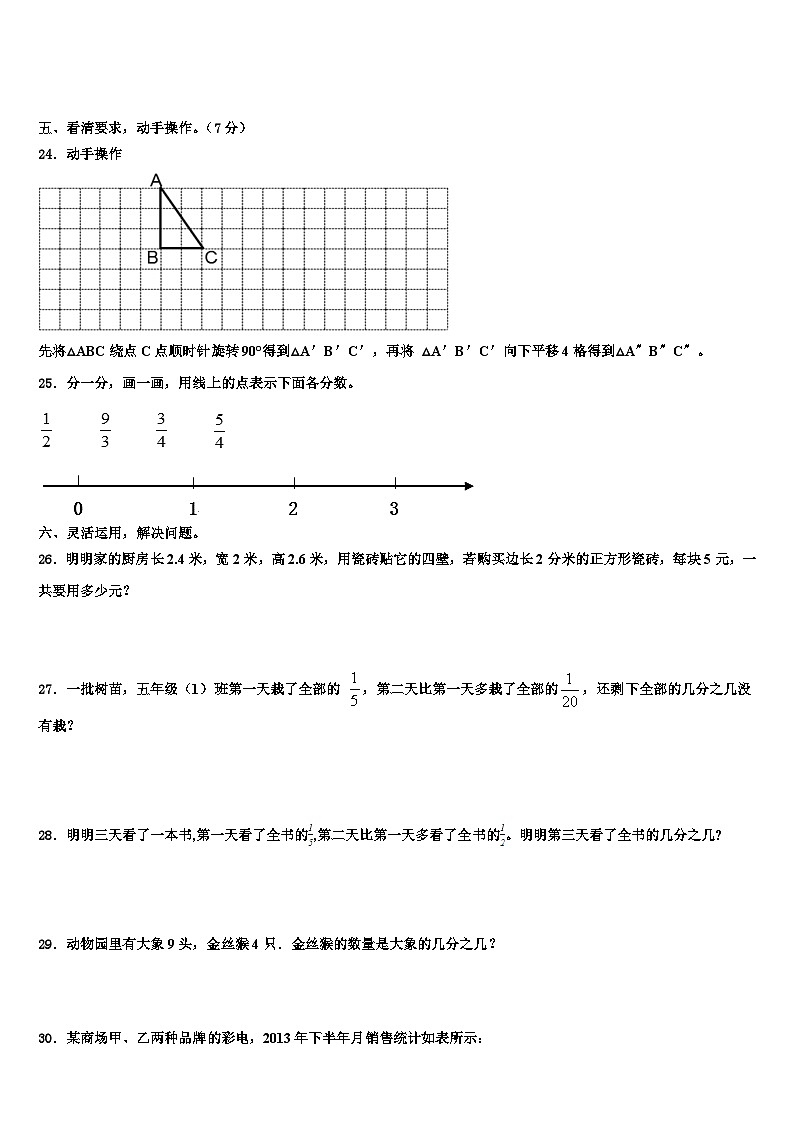 2023年鸡西市鸡冠区数学五下期末统考模拟试题含解析第3页