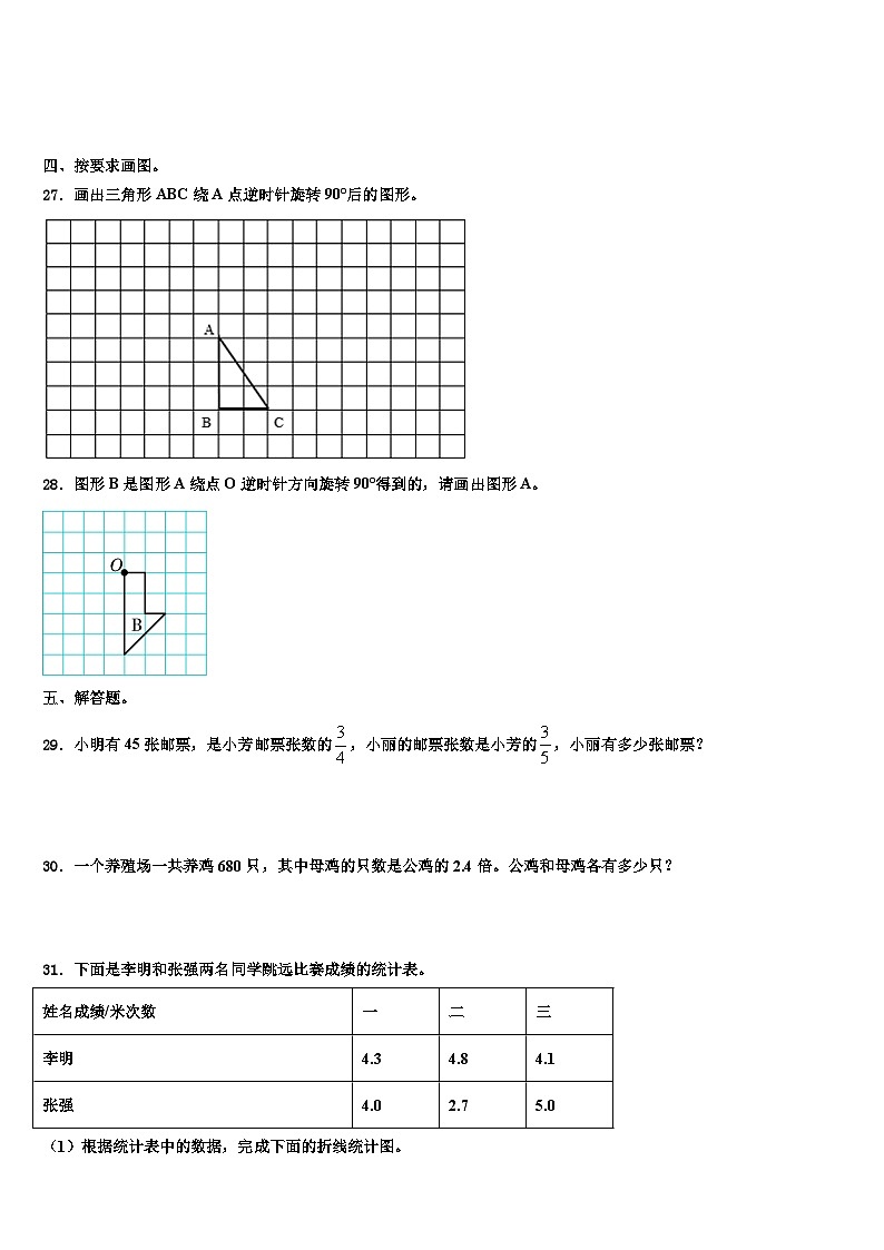 临沂市郯城县2023年数学五年级第二学期期末质量跟踪监视试题含解析第3页