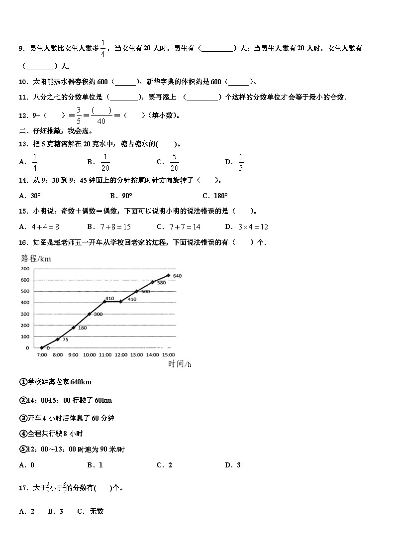 云和县2022-2023学年数学五年级第二学期期末调研试题含解析第2页