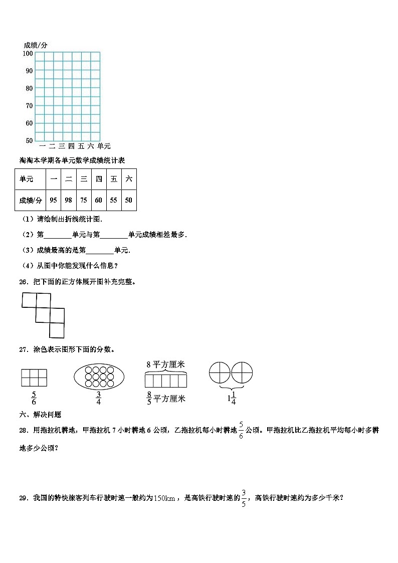 北京市石景山区2022-2023学年数学五年级第二学期期末考试试题含解析03