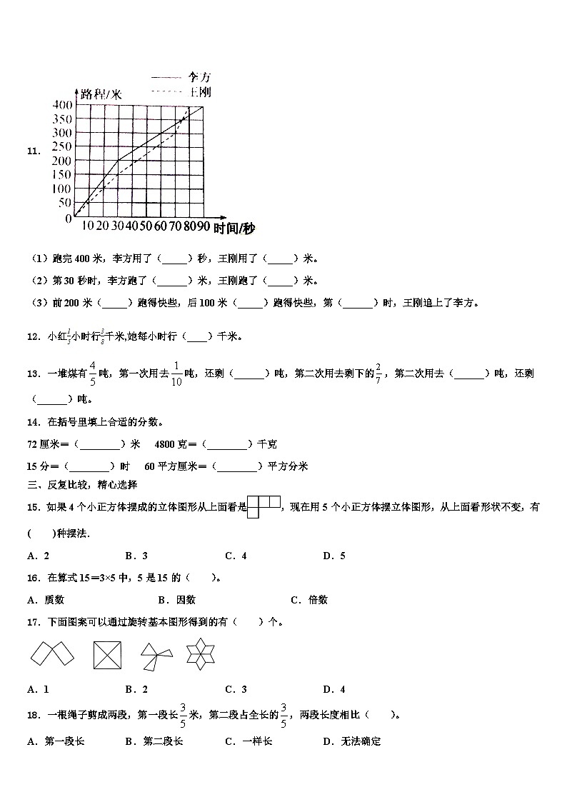内蒙古包头市2023年数学五年级第二学期期末综合测试模拟试题含解析第2页