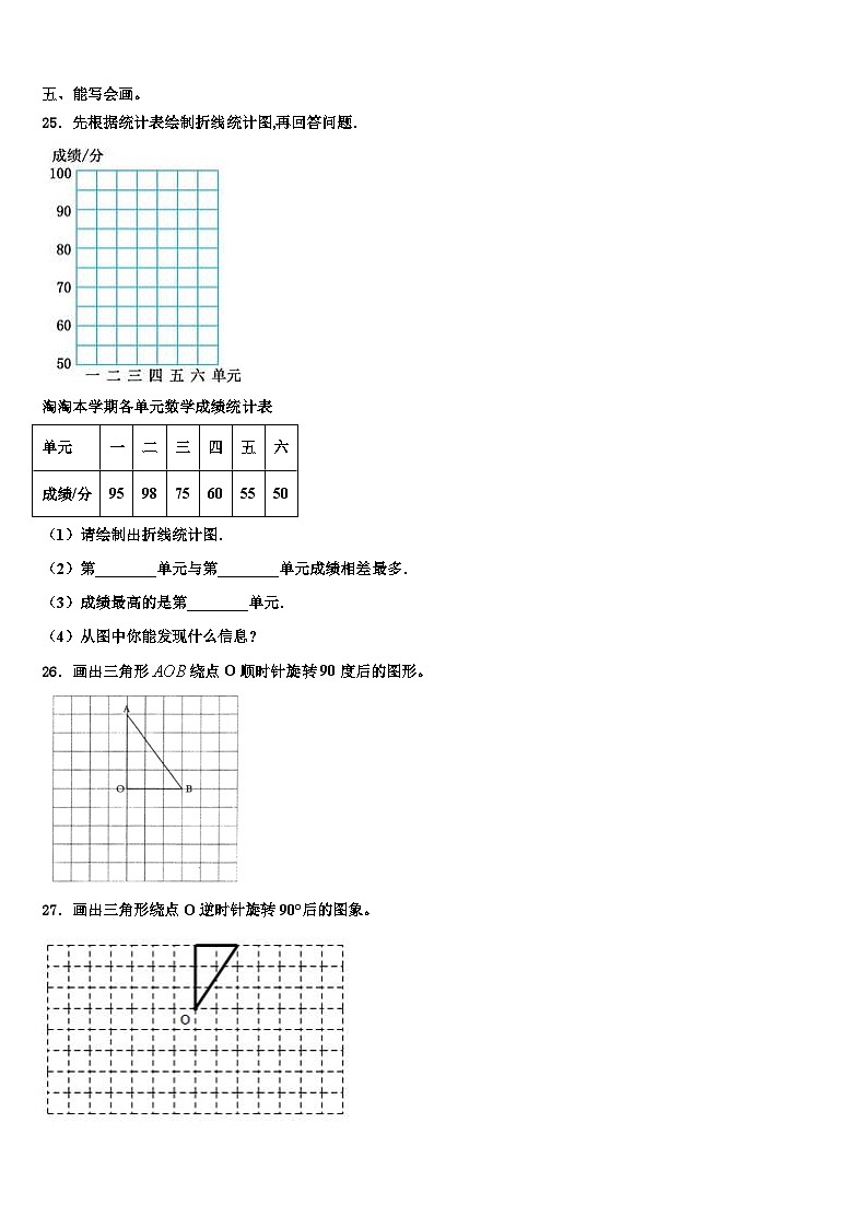 古交市2022-2023学年五年级数学第二学期期末考试模拟试题含解析第3页