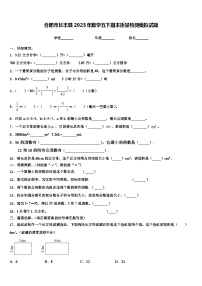 合肥市长丰县2023年数学五下期末质量检测模拟试题含解析