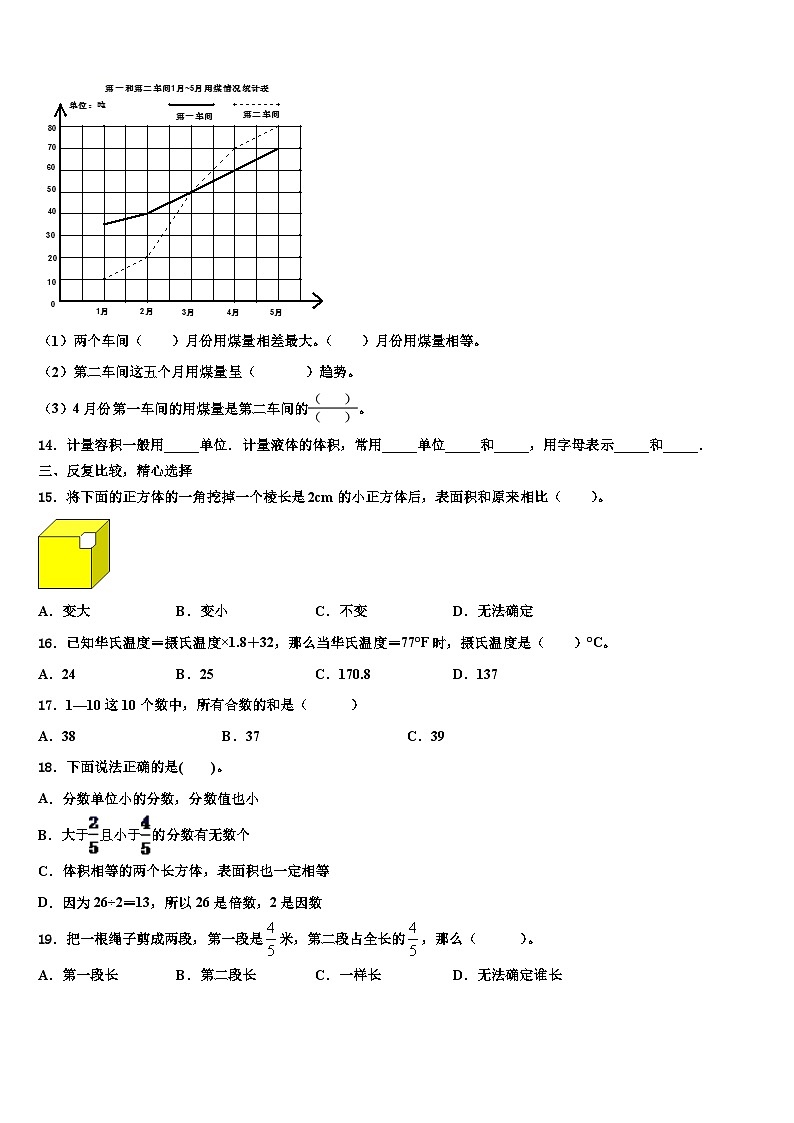南充市仪陇县2023年数学五下期末经典模拟试题含解析第3页