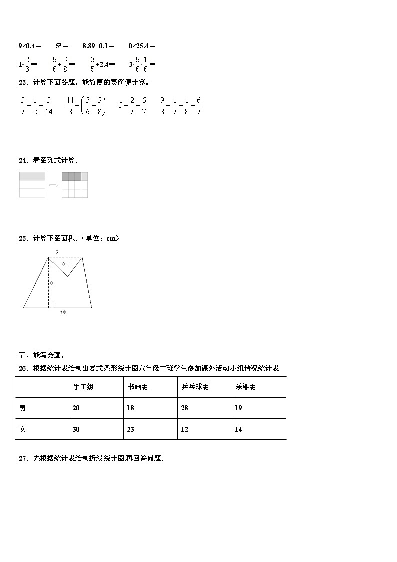双鸭山市宝清县2022-2023学年数学五年级第二学期期末经典模拟试题含解析第3页
